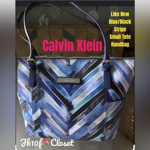 🌷LIKE NEW🌷CALVIN KLEIN 🌷TOP ZIPPER TOTE HANDBAG - Picture 5 of 11